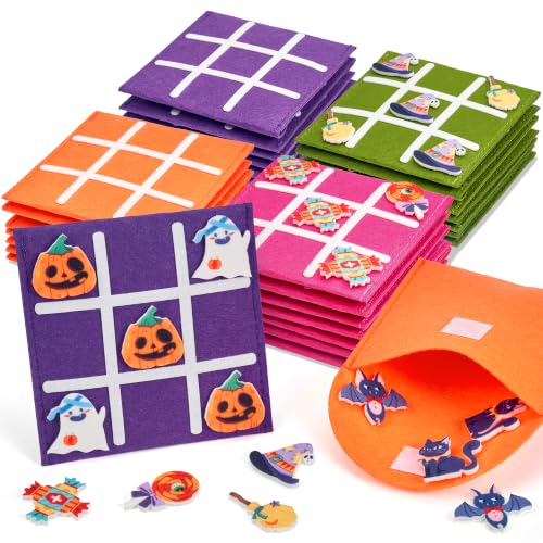 Image of JoyCat 30 Pack Halloween Tic Tac Toe Party Favors, Trick or Treat Toys