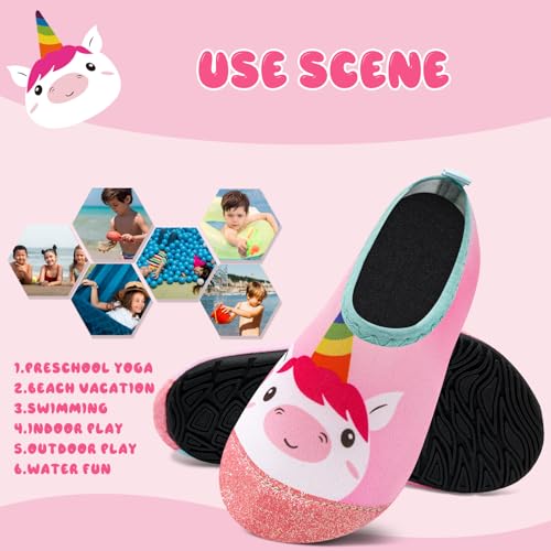 Image of Kids Water Shoes Girls Boys Outdoor Quick Dry Barefoot Aqua Socks for Toddler Sport Beach Swim Surf