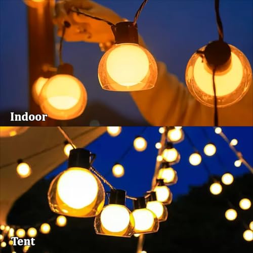 Image of fizzytech Bubble Ball LED String Lights, 20 LED 10 Meter Warm White Copper Wire Fairy Lights for Window, Wall, Garden, Diwali, Christmas, Wedding and Home Decoration