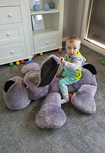 Baby Pluesh XXL Hund Teddybär Plüsch Kuschel Stoff Plüsch Riesen Teddy Bär Groß, grau