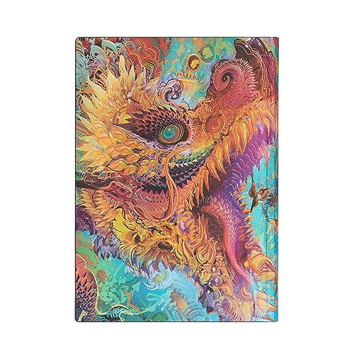 Paperblanks Flexi 12-Monatskalender 2024 Humming Dragon, Horizontal - Midi (175 x 125), Englisch (Feiertage International)