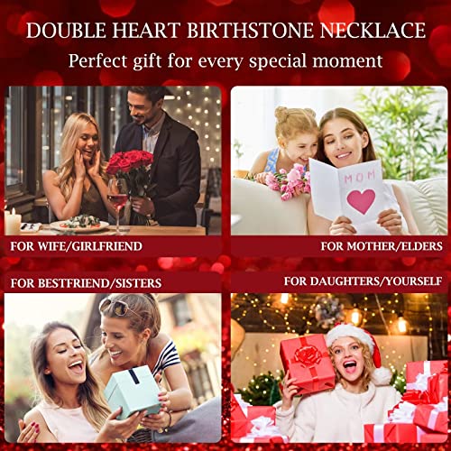 Iefup Birthday Gifts For Women - S925 Sterling Silver Ruby Necklace July Birthstone Necklace Jewelry For Women Birthday Christmas Valentines Mothers Day Gifts For Mom Wife Grandma Girlfriend #TOP6