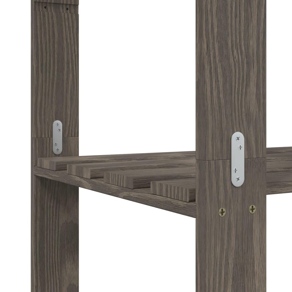 LAPOOH Estantería de 5 Niveles Madera Maciza Pino Gris 80x38x170 cm, Estanterias Almacenaje, Estanterias Trastero, Estanterias para Garaje, Estantes para Herramientas, Estanteria Almacen - SPU:373385