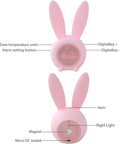 Miniatura 4 de Reloj despertador para niños pequeños, reloj de entrenamiento de sueño para días de semana y fin de semana, opcional, temporizador de siesta para