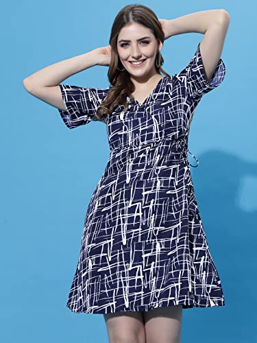 Image of OOMPH! Women's Crepe A-Line Mini Dress Pack of 1