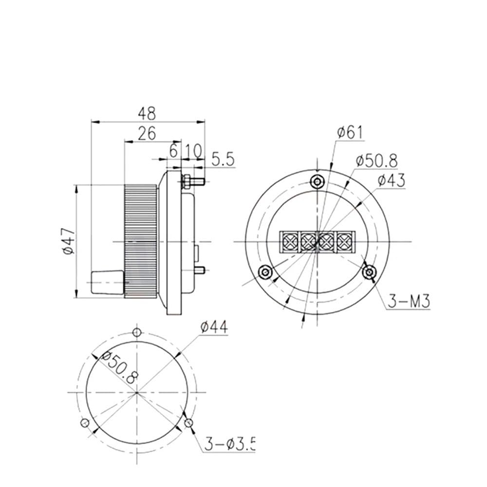 Pulser Handwheel 5V 60mm 80 100PPR Generatore manuale Volantino Macchina Encoder rotativo 4Pin 6Pin (Nero, 6Pin 5V - 100PPR)