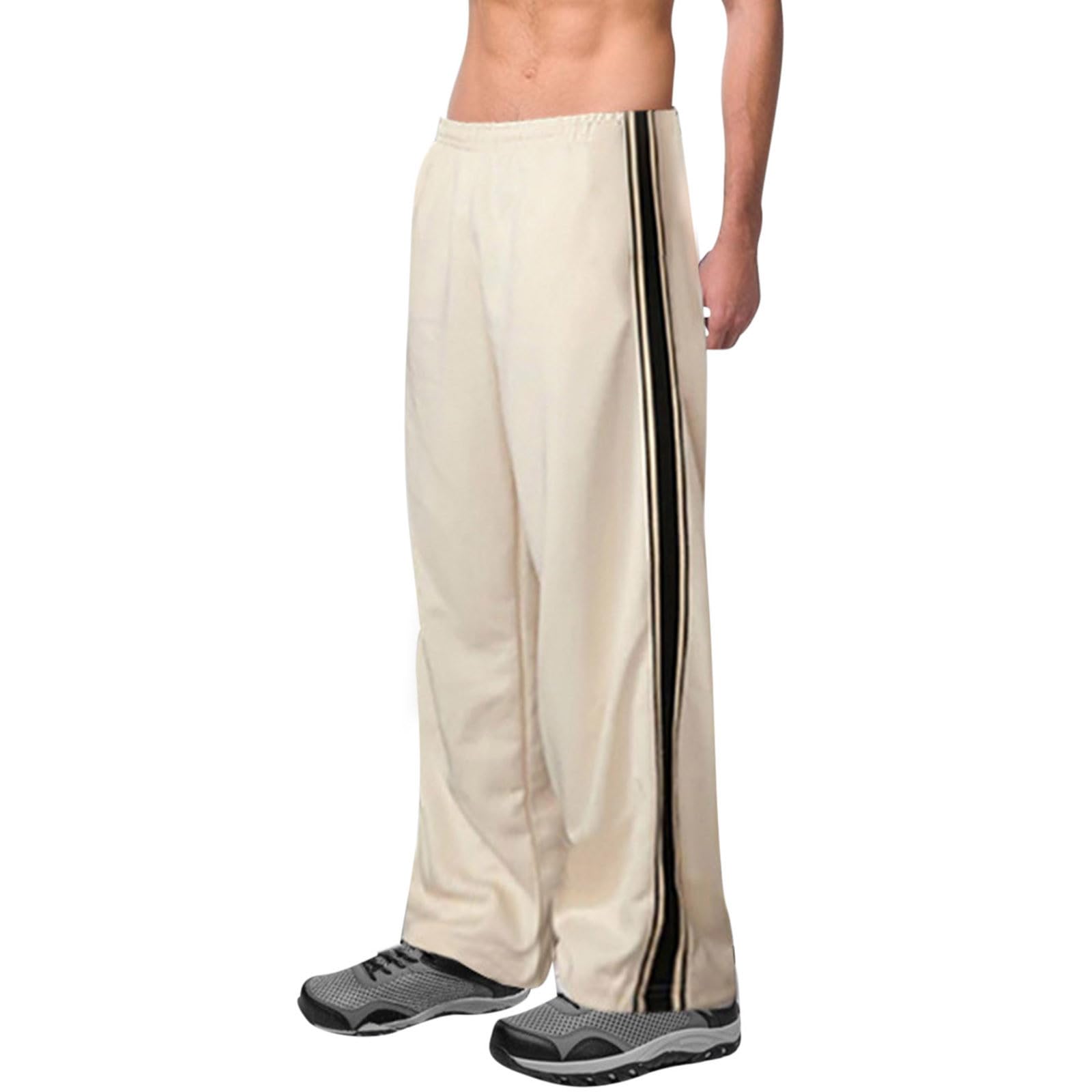 Mens Baggy Track Pants Y2K Streetwear Pants Versatile Fashionable Casual Lounge Trousers Breathable Sports Sweatpant