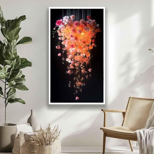 Art mural floral moderne de qualité supérieure 50 x 70 cm