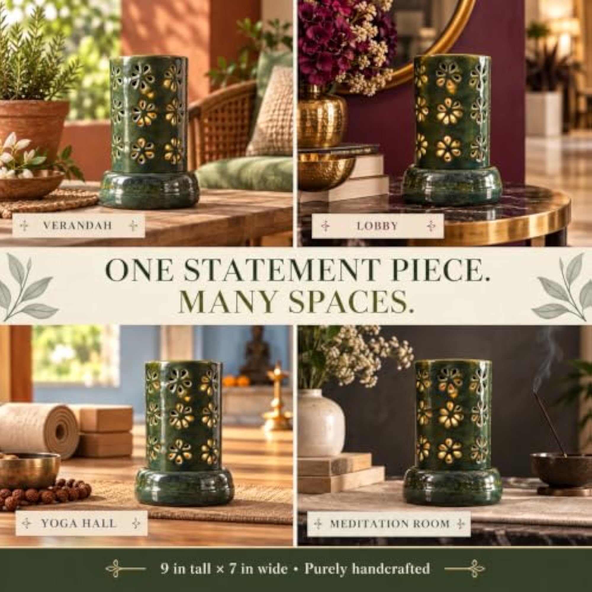 Large Handcrafted Electric Ceramic Aroma Diffuser, Decorative