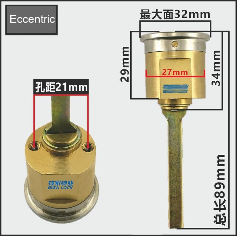 LXZSMH ユーロシリンダーロック、1個 Cレベル外装ドアロックシリンダー、ユニバーサル盗難防止ロックコア、センターおよび偏心、鉄