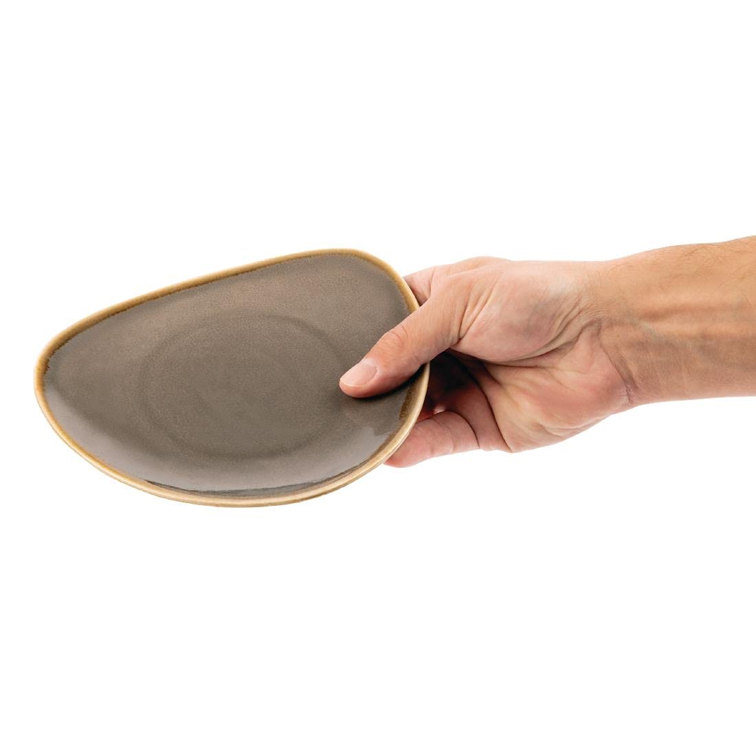 Olympia Kiln Smoke Tri Plate - 165mm 6 1/2" (Box 6)
