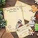 25Pcs Christmas Vintage Official Letters Certificates from Black Santa Claus Set Include 5Pcs Retro Writing Letter 5Pcs Nice List Certificate 5 Envelopes 10 Stickers for Party Favors