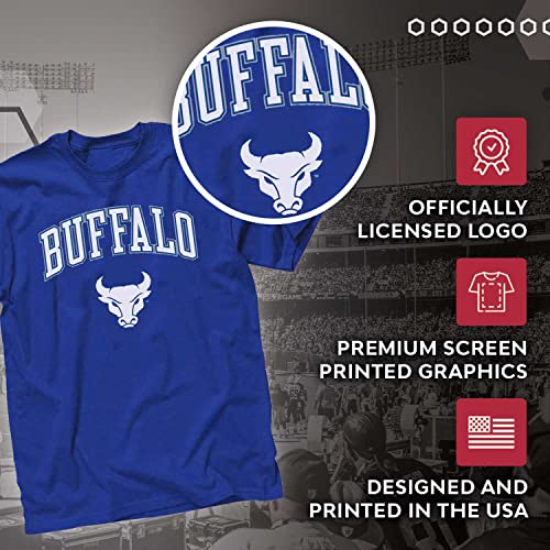 Campus-Colors-NCAA-Adult-Gameday-Cotton-T-Shirt-Premium-Quality-Semi-Fitted-Style-Officially-Licensed-Product-Buffalo-Bulls-Blue-Medium