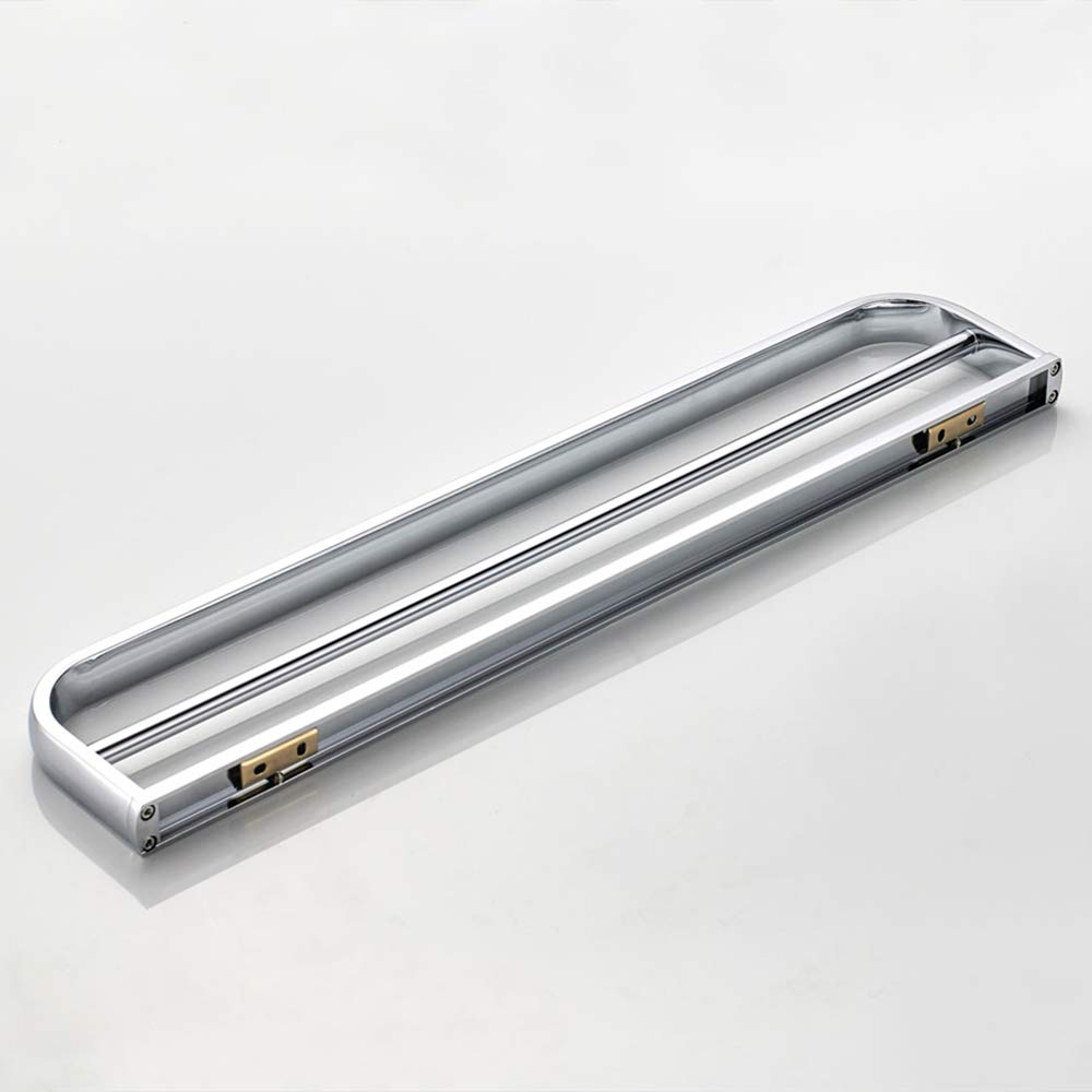 Portasciugamani moderno a parete a doppio strato, resistente, in acciaio inox SUS304, con finitura cromata, per bagno e cucina.