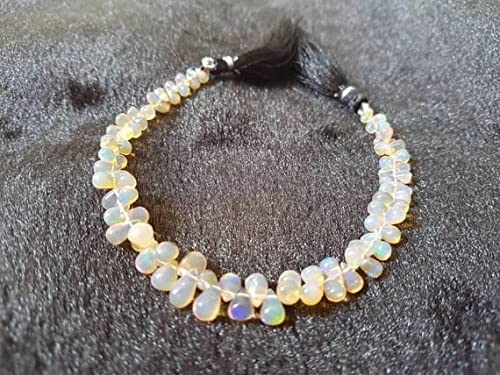Opale éthiopienne briolette goutte LKBEADS pour création bijoux 4x5-6x9mm