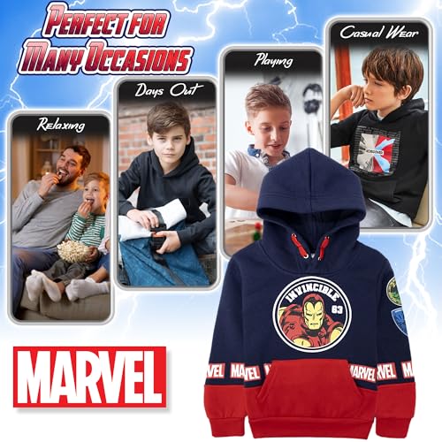 Sweat Avengers pour enfant 8 ans fini le froid avec ce pull à capuche