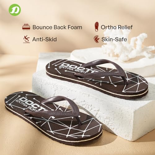 Image of DOCTOR EXTRA SOFT Women's Orthopedic and Diabetic Comfort Ortho Care, Bathroom Rubber Flip-Flops and House Slipper [OR-D-02]