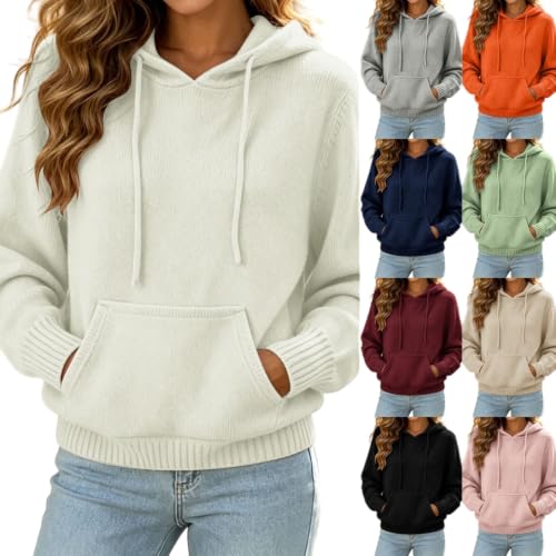 Sweaters For Women Oversized Hooded Sweater Long Sleeve Fall Knit Hoodies - image 1