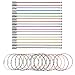 Onrlid 18 Pcs Wire Keychain Cable 6-Inch Steel Wire Key Ring 9-Color Key Chain Cable Ideal for Making DIY Tag Pendants and Matching With Various Decorative Accessories
