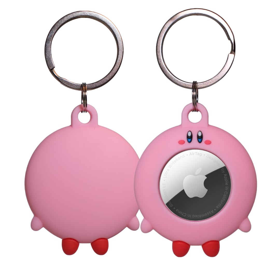 Amazon.com: Kirby AirTag Keychain Case, Cute Pink Silicone Cover