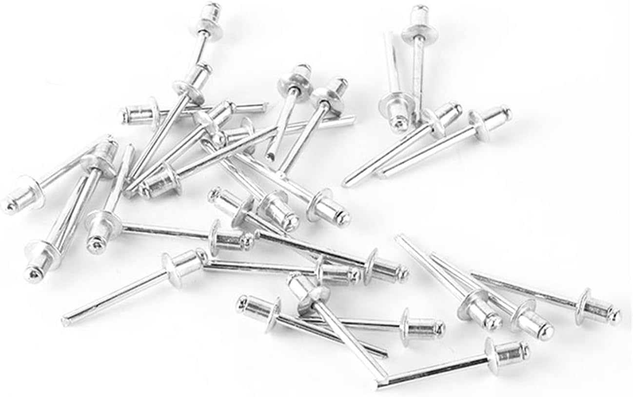 Rivetti ciechi a strappo, 50 rivetti ciechi cavi in ​​alluminio a testa tonda piatta 2.4-4.8mm x 6mm for accessori fai da te(4.8mm)