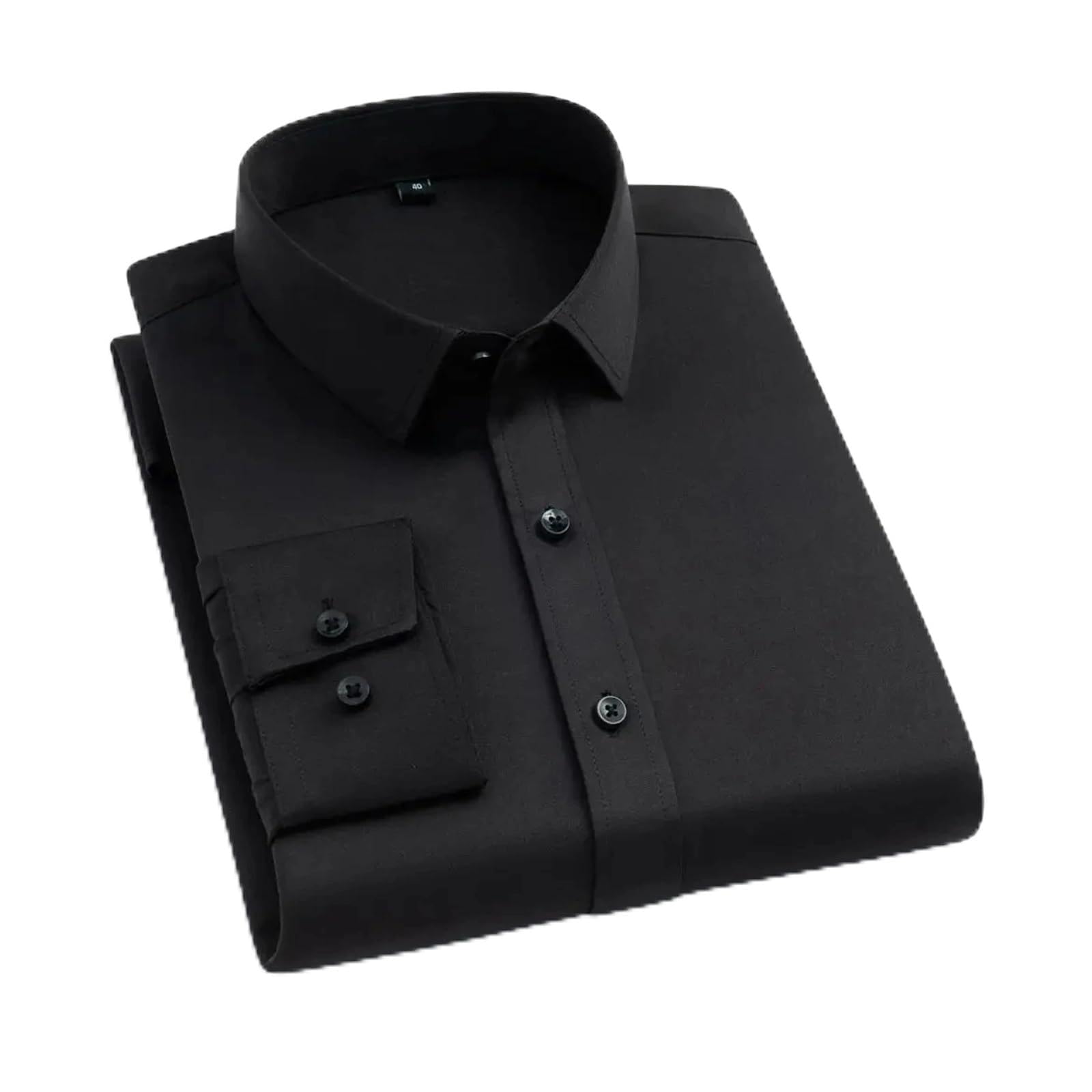 Camicia Elastica a Maniche Lunghe da Uomo, Non stirabile, for Abbigliamento Professionale Lavoro Camicia da Lavoro Uomo