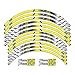 Motorrad Rad Aufkleber Motorrad Aufkleber Vorne Hinten Felge Reifen Dekoration Zubehör Für B-M-W F650GS F 650 Gs (Farbe : Yellow)