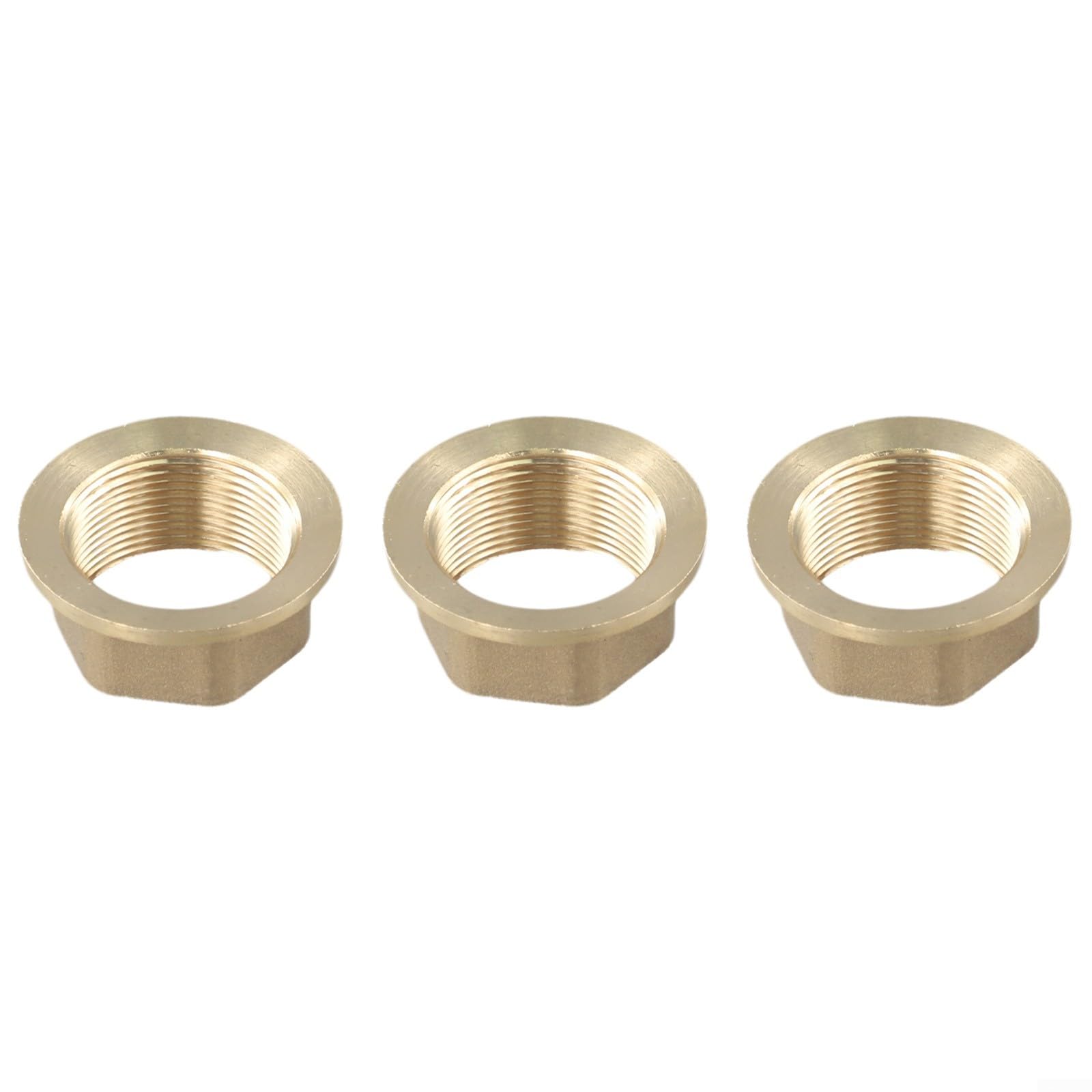 3 Pack 32mm Brass Backnut for Monobloc Mixer Tap Fine Thread Kitchen Basin Sink Fixture Gold
