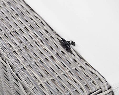 Modway Eei-3971-Lgr-Whi Conway Patio Wicker Rattan Ottoman, Light Gray White 22 X 32 X 15 #TOP5