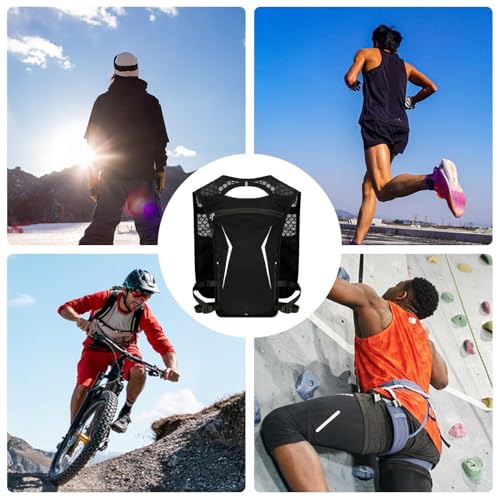 Mochila de agua para evitar el rebote al correr con soporte impermeable de botellas 4