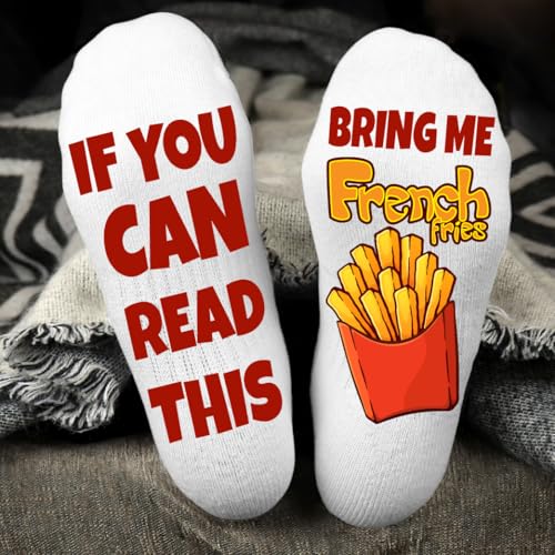 French Fries Socks for Men & Women – Funny Novelty Fast Food Lover Christmas or Birthday Gift2