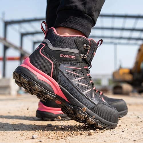Image of Blapek Steel Toe Work Boots for Women, Insulated Work Boots | Lightweight Comfortable Safety Toe Shoes for Construction Workers, Steel Toe Sneakers for Warehouse & Auto Repair