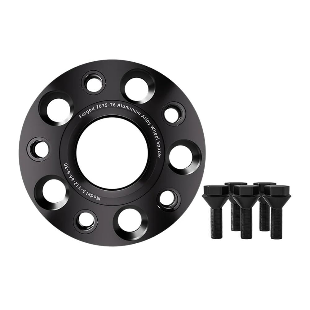 Entretoise hubcentrique 5x112 66.6 cales de roue noires pour Cooper 14-25
