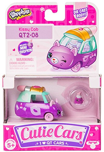 Shopkins Cutie Cars Series 2 3-Wheel Wonder Kissy Cab with Exclusive Mini Shopkin QT2-08