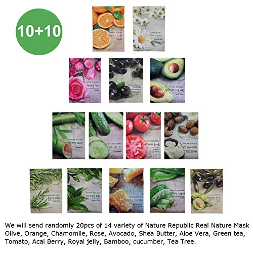 Nature Republic Real Nature Mask Sheet 10+10 (total 20pcs)