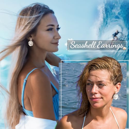 SmileBelle Pearl Earrings For Women, Ear Climbers Earrings For Women White Flower Drop Jewelry, Freshwater Pearl Bridal Jewelry As Summer Tassel Accessories for Wedding Gifts4