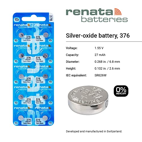 Pila Renata 1.55V para reloj modelo 376 SR626W miniatura 2