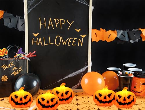 Image of 3PCS Halloween Decor Candle for Indoor Home Decoration, Mini Flameless Jack-o'-Lantern Pumpkin Candle for Halloween Party Supplies Gifts Table Decor, Ghost Face Spooky Halloween Tea Light