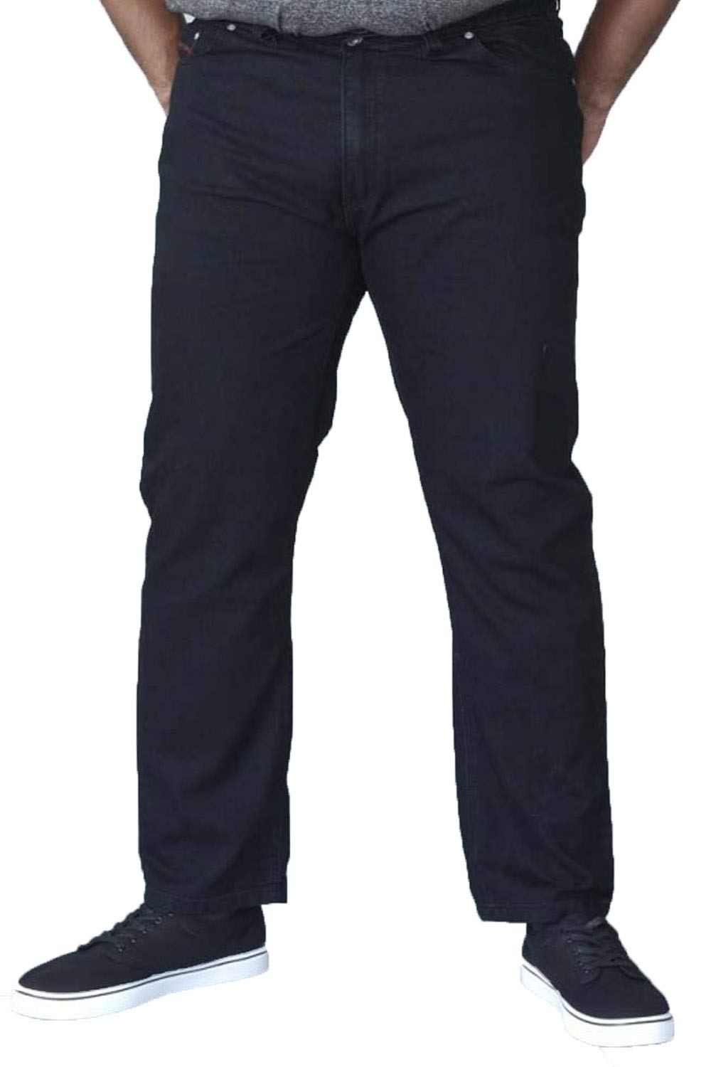 Mens Duke London Kingsize Relaxed Fit Stretch Jeans With Elasticated Waist Black 56 - Regular
