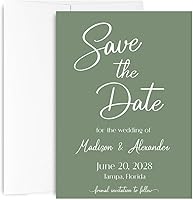 Vista 5 de Tarjeta personalizada para guardar la fecha para boda, recordatorio de fiesta personalizable impreso con nombres con sobres (24 unidades) (oro rosa)