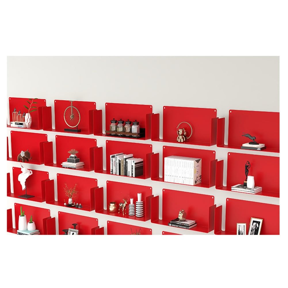 Schweberegal, Metall, dekoratives Wandregal aus Stahl, für Badezimmer, Küche, Wohnzimmer und Einzelhandel, stilvolle Aufbewahrungslösung (80 x 20 x 20 cm)