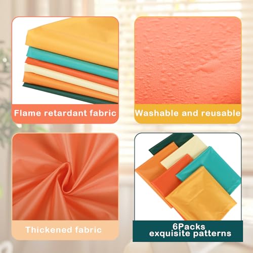 Image of VIHOSE 6 Pcs Fluorescent Light Covers for Ceiling Lights Classroom Magnetic Light Covers Classroom Filters Office School Drop Ceiling, 4 x 2 ft (Orange Green)