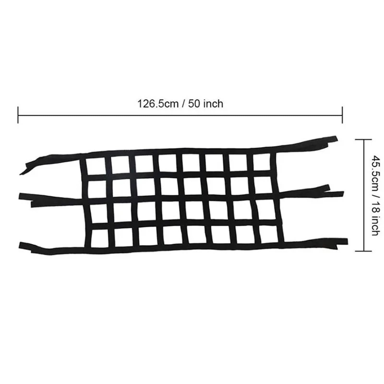 Porte-Bagages Voiture Filet Chargement pour Fenêtre Arrière Filet Rangement Supplémentaire pour Hamac pour Jeep pour Wrangler JL JK TJ YJ Barres de Toit