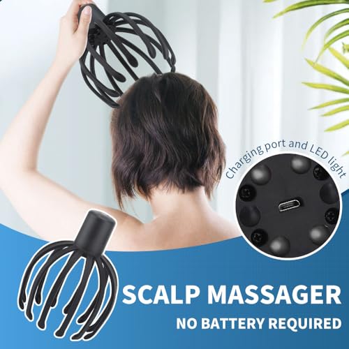 Electric Octopus Head Massager for Stress Relief