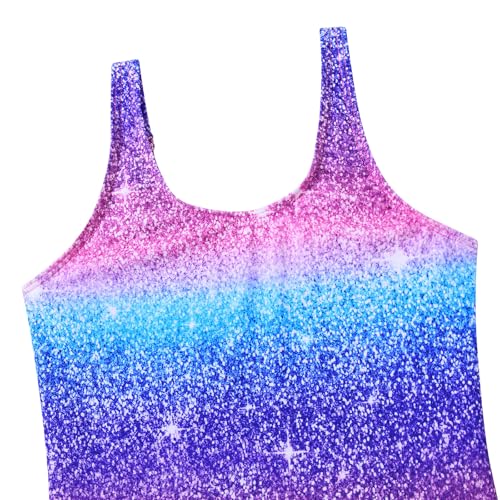 Image of Yousie Girls Swimsuit One Piece Tropical Kids Bathing Suit Swimwear Adjustable Swim Dress 5-9 Years