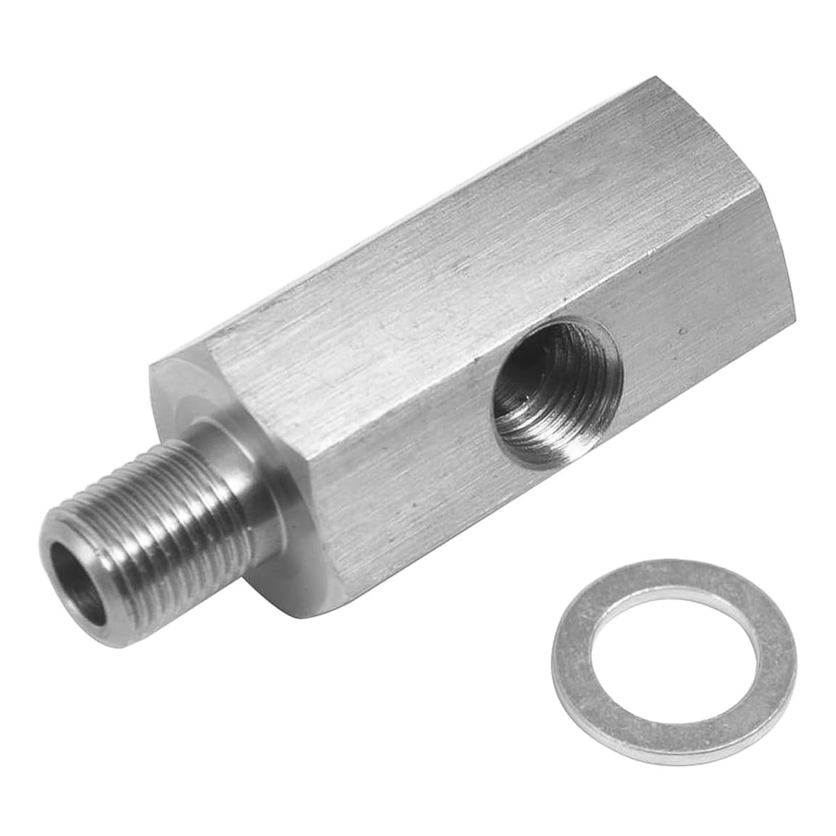 Adaptador de Sensor de Presión de Aceite de Acero Inoxidable, NPT 1/8" Hembra a Métrico M12X1.5, Sensor de Presión de Aceite, Adaptador en T a NPT