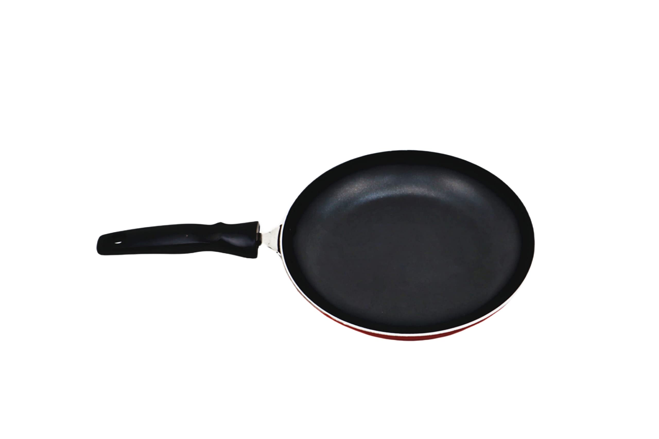 AKDC ORANGE Aluminum Fry Pan Induction Oven Safe Frying Pans with Durable 3 Layer Coating Non-Stick Open Frypan Heat-Resistant Handles Cookware (24CM)