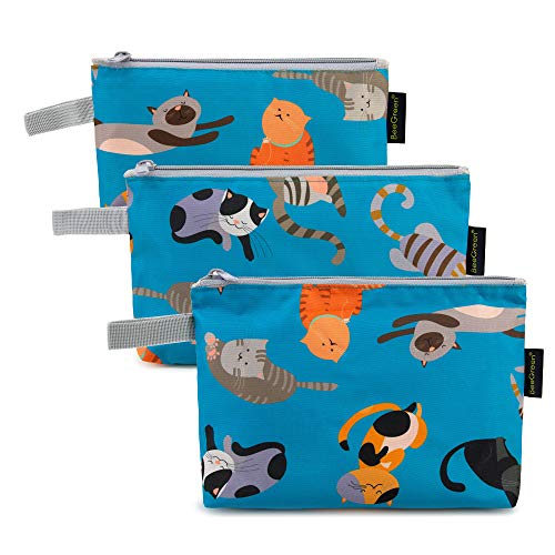 Cosmetic Bags 3 Pack Makeup bags for women,Small makeup pouch Travel bags for toiletries Nylon Zip Pouch 3 Pack for Travel and