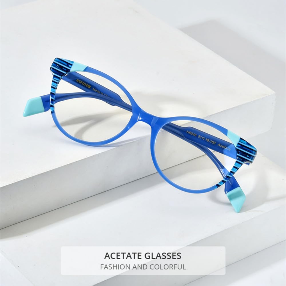 MUTYNE Mehrfarbige Acetat-Brillengestelle für Herren, Retro, quadratisch, für Damen und Herren