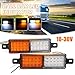 Baglaum 8Pcs 12V 30 LED Car Truck Bull Bar Light Bullbar Front Bumper Light Front Indicator Park Lamp Signal Bulb Trailer, amber&white, 750119337